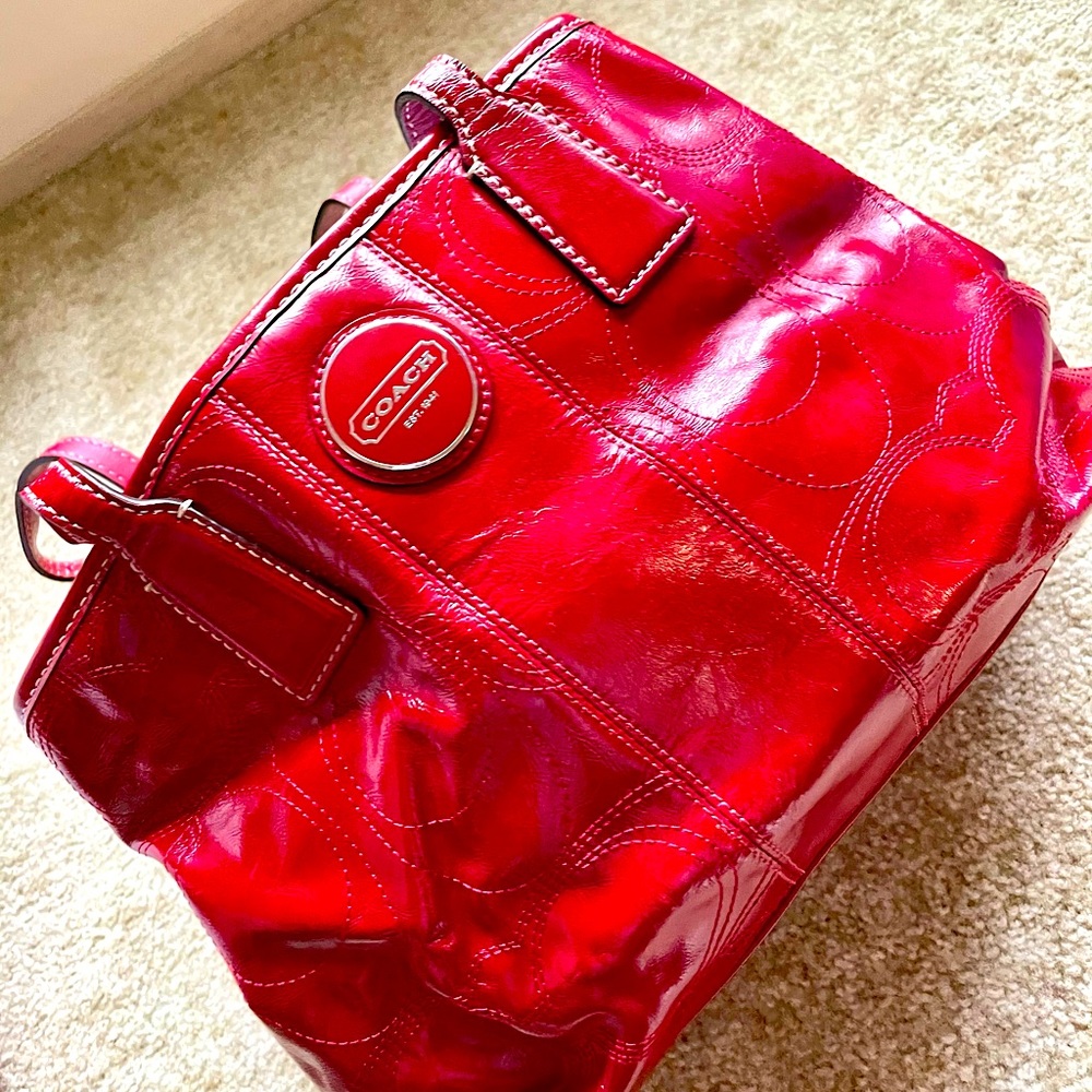 Coach Ruby Red Patent Leather Purse